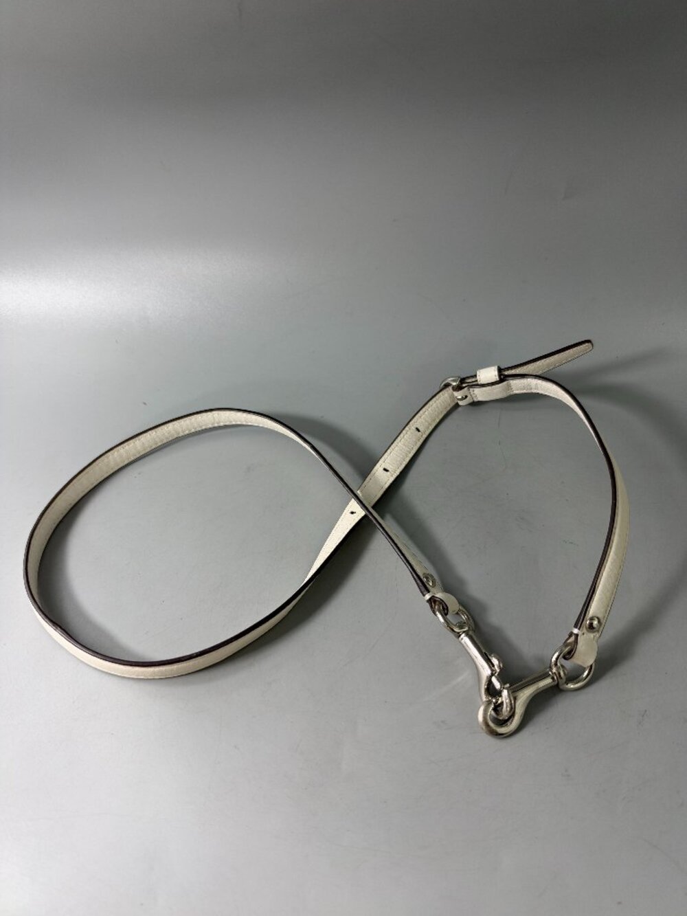 Genuine Coach White Leather Adjustable Strap